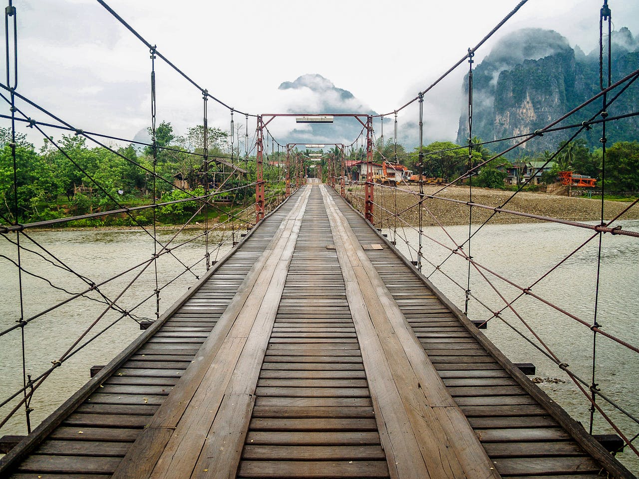 Begin your travel day with Vang Vieng’s serene ambiance